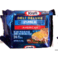 Kraft Deli Deluxe American 2% Milk Slices 24 Ct 16oz