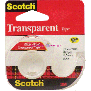 Scotch  transparent tape in dispenser, 1/2 x 450 in  1ct