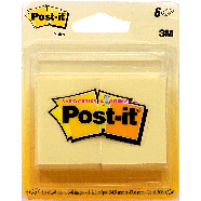 3m Post-it 6 50-count self adhesive notepads, 1 3/8 x 1 7/8 in  1ct