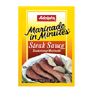 Adolph's Marinade in Minutes steak sauce flavor, tenderizing marina1oz
