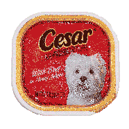 Cesar  dog food with beef in meaty juices 3.5oz