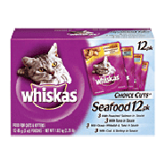 Whiskas Choice Cuts seafood variety pack food for cats, 12 3-oun2.25lb