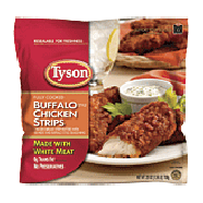 Tyson  fully cooked buffalo style chicken strips 25-oz