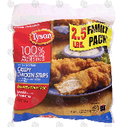 Tyson  fully cooked crispy chicken strips 40-oz