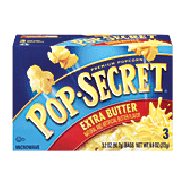 Pop-secret  extra butter microwave popcorn, 3 3.5-oz bags 9.6oz