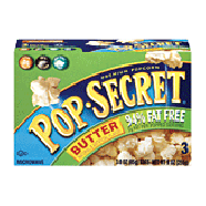 Pop-secret  94% fat free butter, microwave popcorn, 3 3.0-oz bags 9oz