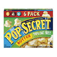 Pop-secret  94% fat free butter microwave popcorn, 6 3-ounce bags 18oz