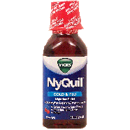 Vicks NyQuil cold & flu nighttime relief, acetaminophen, doxylam8fl oz