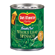 Del Monte Fresh Cut whole leaf spinach  7.75oz