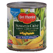 Del Monte Summer Crisp whole kernel golden sweet corn no salt adde 11oz