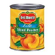 Del Monte  lite yellow cling sliced peaches in extra light syrup 29oz