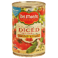 Del Monte Tomatoes Diced  w/Basil Garlic & Oregano  14.5oz