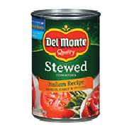 Del Monte Tomatoes Stewed Italian Recipe w/Basil Garlic & Oregan 14.5oz