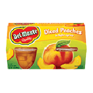 Del Monte Diced Peaches In Light Syrup 4 Pk 4oz