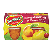 Del Monte Cherry Mixed Fruit In Light Syrup 4 Pk 4oz