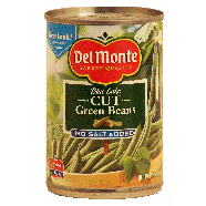 Del Monte Green Beans Cut Blue Lake No Salt Added  14.5oz