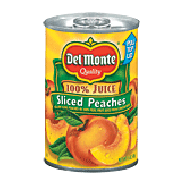 Del Monte Peaches Sliced Yellow Cling 100% Juice 15oz