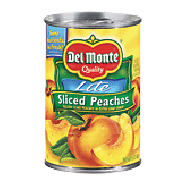 Del Monte Peaches Sliced Lite Yellow Cling In Extra Light Syrup 