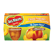 Del Monte Diced Peaches No Sugar Added 3.75 Oz 4pk