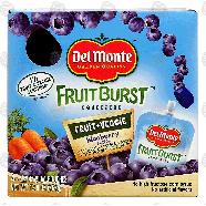 Del Monte Fruit Burst Squeezers blueberry flavor fruit & veggie 12.8oz