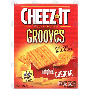 Sunshine Cheez-It grooves; original cheddar crispy cracker chips 9oz