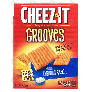 Sunshine Cheez-It grooves; zesty cheddar ranch crispy cracker chips9oz