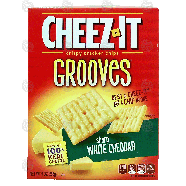 Sunshine Cheez-It grooves; sharp white cheddar crispy cracker chips9oz