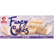 Little Debbie Fancy Cakes 10 twin wrapped white cake with white fr12oz