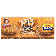 Little Debbie PB peanut butter creme pies, 6 sandwich cookies, i18.6oz