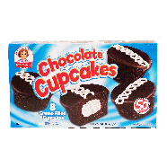 Little Debbie  chocolate cupcakes, 8 creme filled, individually14.38oz