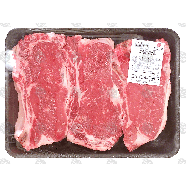 Value Center Market  beef new york strip steaks, bone-in, value pac1lb