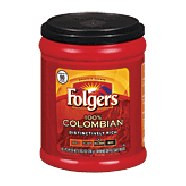 Folgers Colombian med-dark roast ground coffee, distinctively ri10.3oz