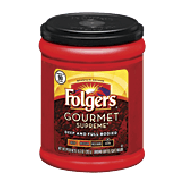 Folgers Gourmet Supreme dark roast ground coffee, deep and full 10.3oz
