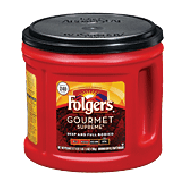 Folgers Gourmet Supreme dark roast ground coffee, deep and full 27.8oz