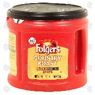 Folgers Country Roast mild roast ground coffee, makes up to 24031.1-oz