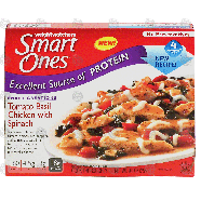 Weight Watchers Smart Ones tomato basil chicken with spinach toppe9-oz