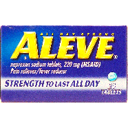 Aleve All Day Strong noproxen sodium tablets, 220mg pain reliever 24ct
