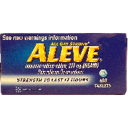 Aleve All Day Strong naproxen sodium tablets, 200mg pain reliever100ct