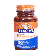 Elmer's  rubber cement no wrinkle, dries clear  4fl oz