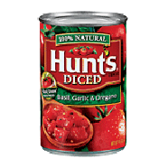 Hunt's  diced tomatoes with basil, garlic & oregano  14.5oz