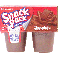Snack Pack  chocolate pudding, 4 3.25-oz. cups. 13oz