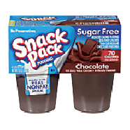 Snack Pack  sugar free chocolate pudding, 4 3.25-oz.  13oz