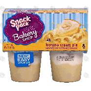 Snack Pack Bakery Shop banana cream pie pudding, 4 3.25-oz. cups. 13oz