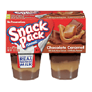 Snack Pack  chocolate caramel pudding, 4 3.25-oz. cups. 13oz