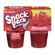 Snack Pack  strawberry flavored gelatin, 4- 3.25 oz cups 13oz