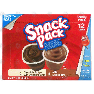 Snack Pack  pudding 3.25-oz. cups, chocolate fudge & milk chocolat39oz