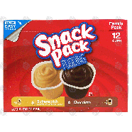 Snack Pack  pudding cups, 6 butterscotch and 6 chocolate, 12-cups 39oz