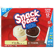 Snack Pack  pudding, 6 vanilla, 6 chocolate  39oz