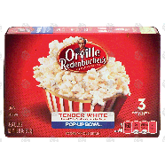 Orville Redenbacher's  gourmet white corn, 100% whole grain, 3 p9.18oz