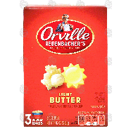 Orville Redenbacher's  light butter popcorn, pop up bowl bags, 18.07oz